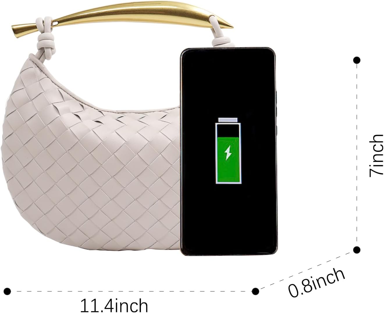 Woven Leather Dumpling Bag Dinner Handbag For Women Purse Hobo Bag Crossbody Shoulder Clutch Evening Wedding Box Bags