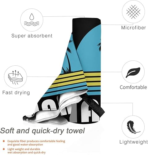 Miniatura 3 de Bahamas - Toalla de playa con toalla, toalla de playa de microfibra suave de 27.5 pulgadas, de secado rápido, absorbente, sin arena, manta de playa