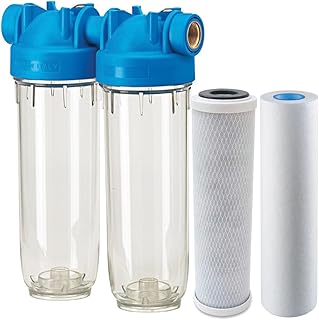 purway® DP DUO 10 CB ScaleArmor 3/4" - Anti Kalk Kombifilter Carbon Wasserfilter Kalk Wasserenthärtung
