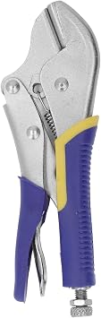 Jaw Locking Pliers Hose Pinch Off Pliers Curved Jaw C45 Steel Straight Jaw Sealing Tool for Copper Pipes Automotive Plumbing Clamping Twisting Vise Grips 0.28in CT-201