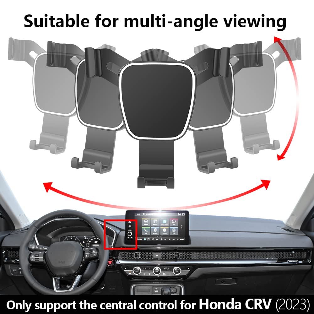 LUNQIN Car Phone Holder for Honda CRV CR-V 2023 Auto Accessories Navigation Bracket Interior Decoration Mobile Cell Phone Mount