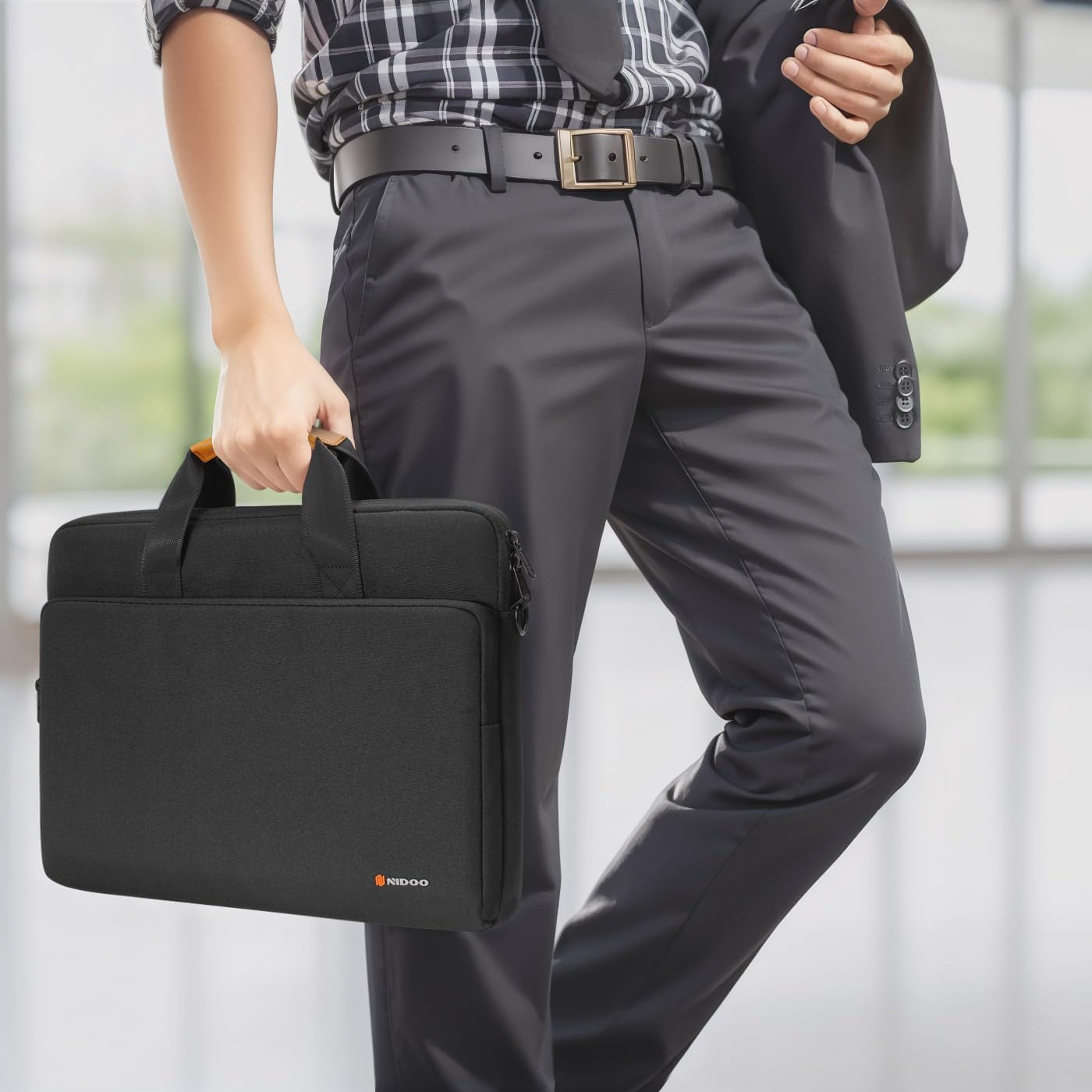 NIDOO 13 inch Laptop Bag Sleeve Case for 14 inch MacBook Pro M3/ 13" 13.6" MacBook Air M2 M3, Computer Shoulder Bag Briefcase for 13.5" Surface Laptop 5 6 / Asus ZenBook14 / 14.5" Dell XPS/Lenovo HP
