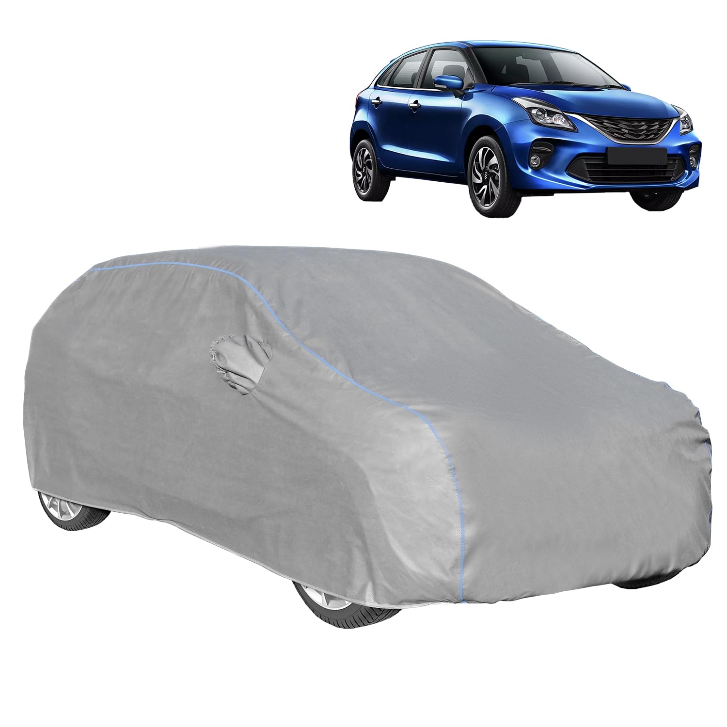 SOLIMO Waterproof CAR Body Cover for Maruti Suzuki BALENO | Durable Polypropylene Material | UV Protection | Integrated
