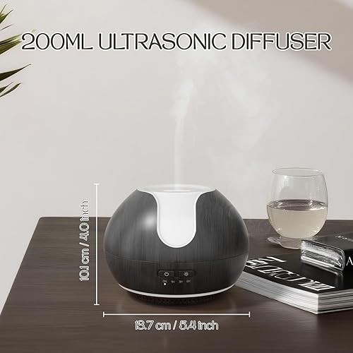 Miniatura 3 de ARVIDSSON Difusor de aceite esencial, difusor de aromaterapia de 6.8 fl oz con luz ambiental, difusor de aceite para el hogar, difusor ultrasónico