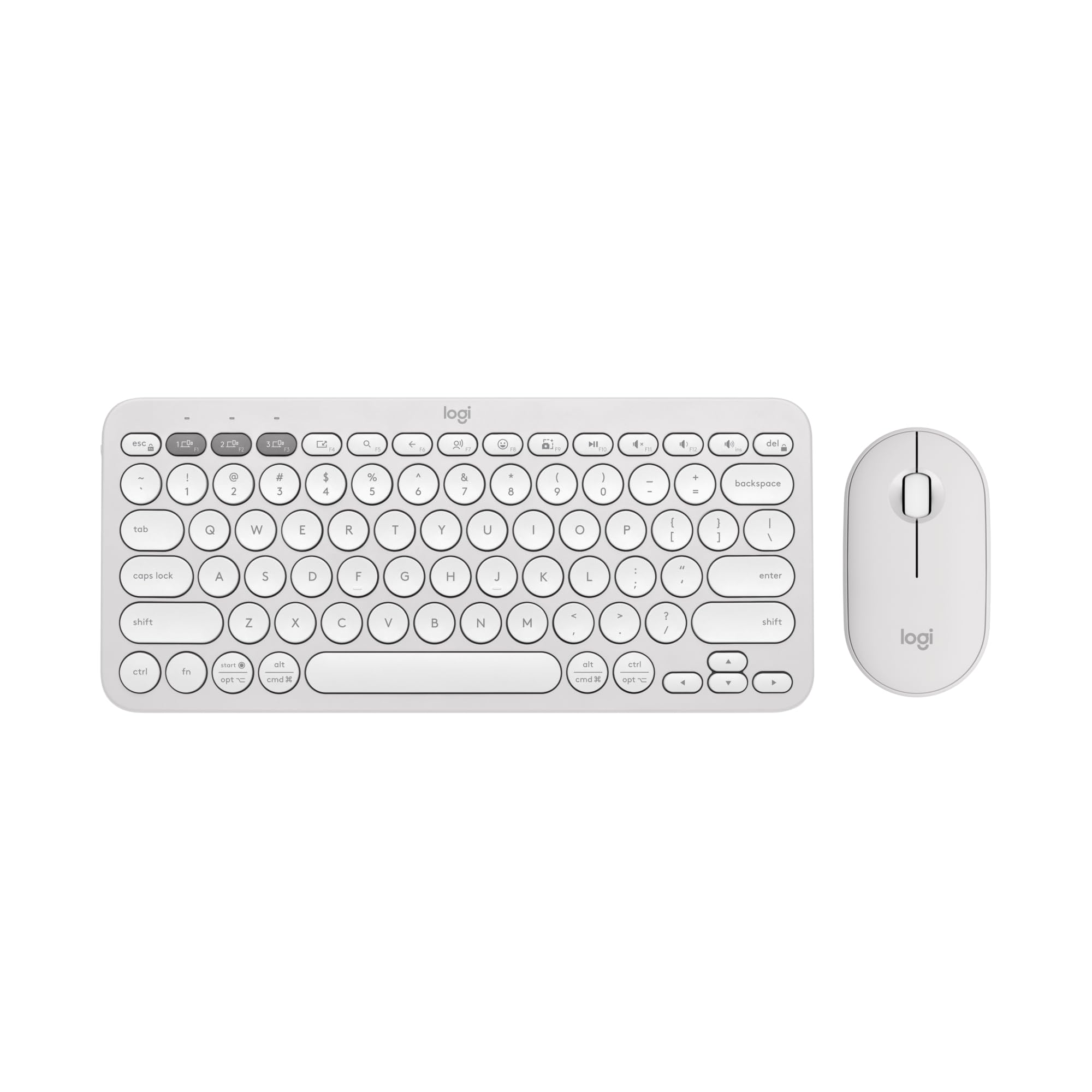 Logitech Pebble 2 Combo, QWERTY US International, Weiß