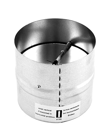 QWORK Draft Blocker 4 Inch Damper Stopper Duct Damper Backflow Preventer Inline Built-in Fan Vent Ventilation Vent Deflector