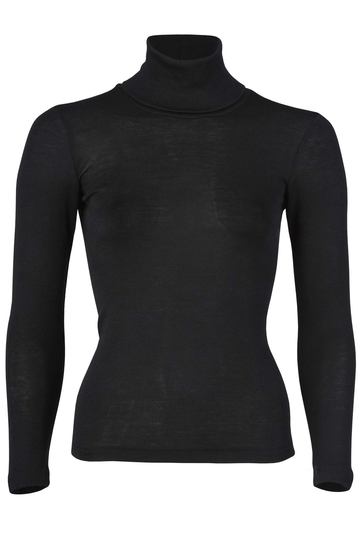 Engel, Women's Turtleneck Jumper, 70% Wool (kbT), 30% Silk, black, 20