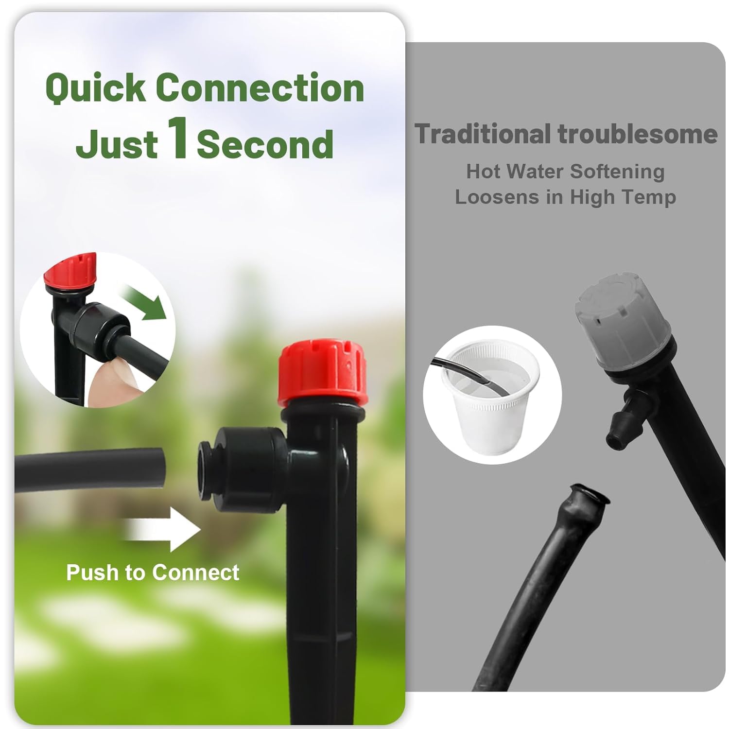 Drip Irrigation System for Garden, Greenhouse Watering System 230FT+ 5 Rolls Teflon Tape 1/2Inch