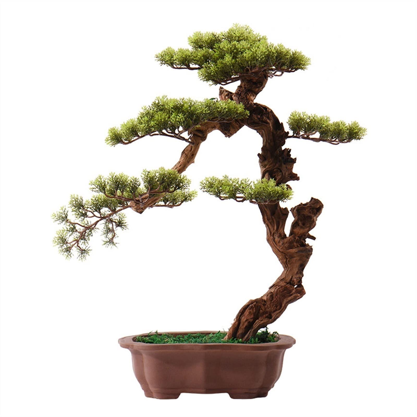 AYCDL Artificial Tree Indoor Artificial Bonsai Welcoming Pine Tree, Simulation Potted Plant Decorative Bonsai with Ceramic Pot, Desk Fake Tree Pot Ornaments Fake Tree