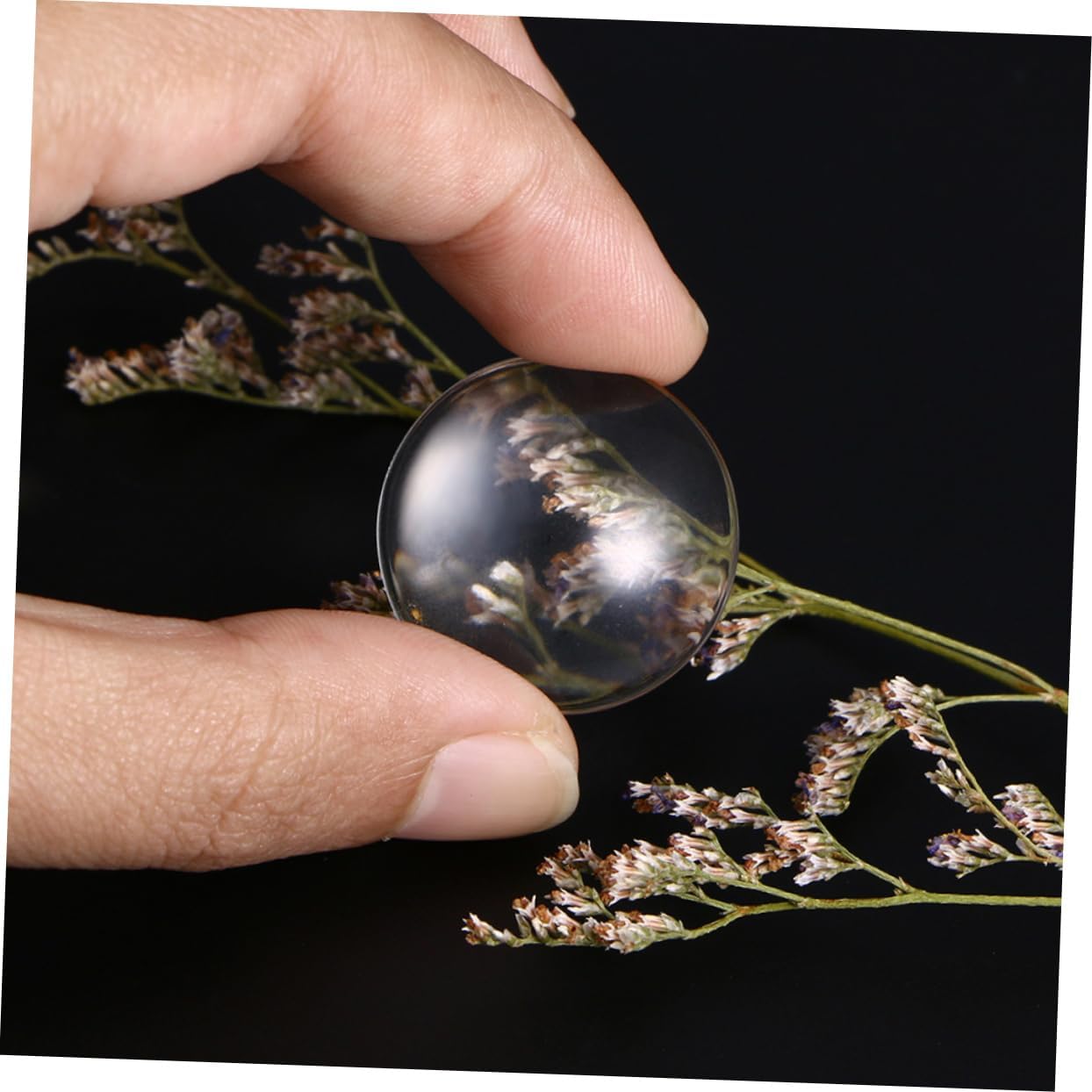 100pcs Clear Transparent Glass Round Tiles for DIY Jewelry Making Flat Back Cabochons for Pendants Necklaces Keychains and Crafts
