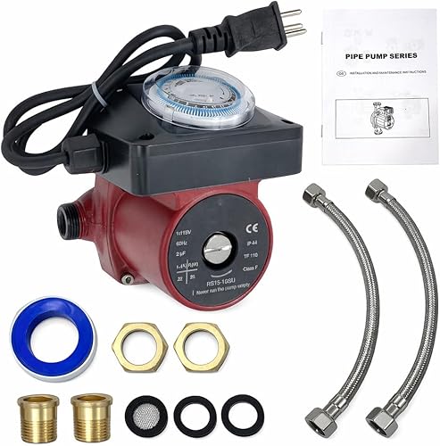 Vista 10 de 103252LF Bomba de circulación de agua caliente, 115V 1/25 HP 1" NPT - Compatible con bomba de recirculación Bell & Gossett NBF-22