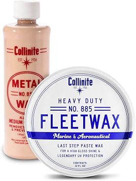 Collinite 850 Metal Polish and 885 Fiberglass Wax Combo