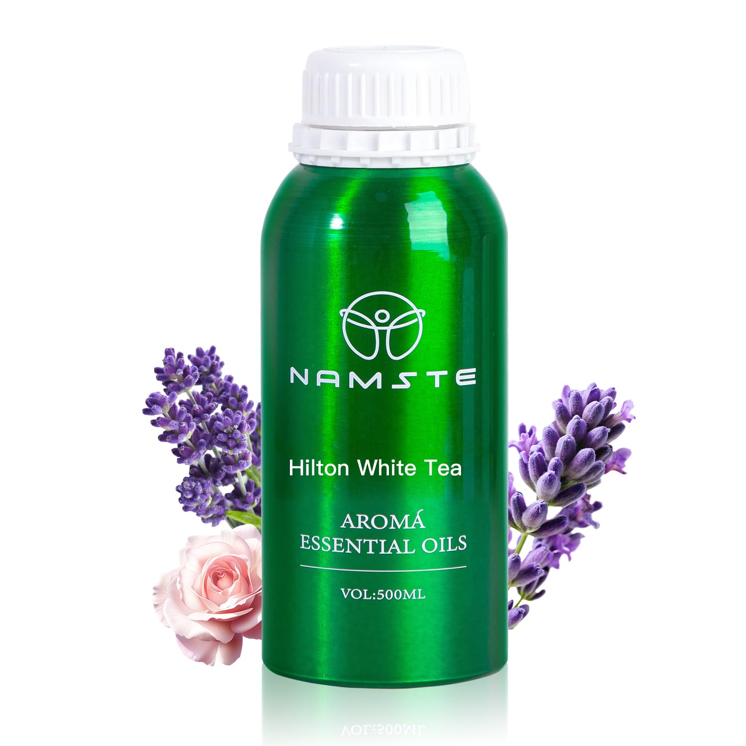 NAMSTE Hotel Scents Essential Oil, 500ml Hilton White Tea Luxury Hotel Collection Aroma Oil, Aromatherapy Diffuser Oil, Blends Lavender, Rose, Violet, Saussurea Costus for Relaxation and Sleep