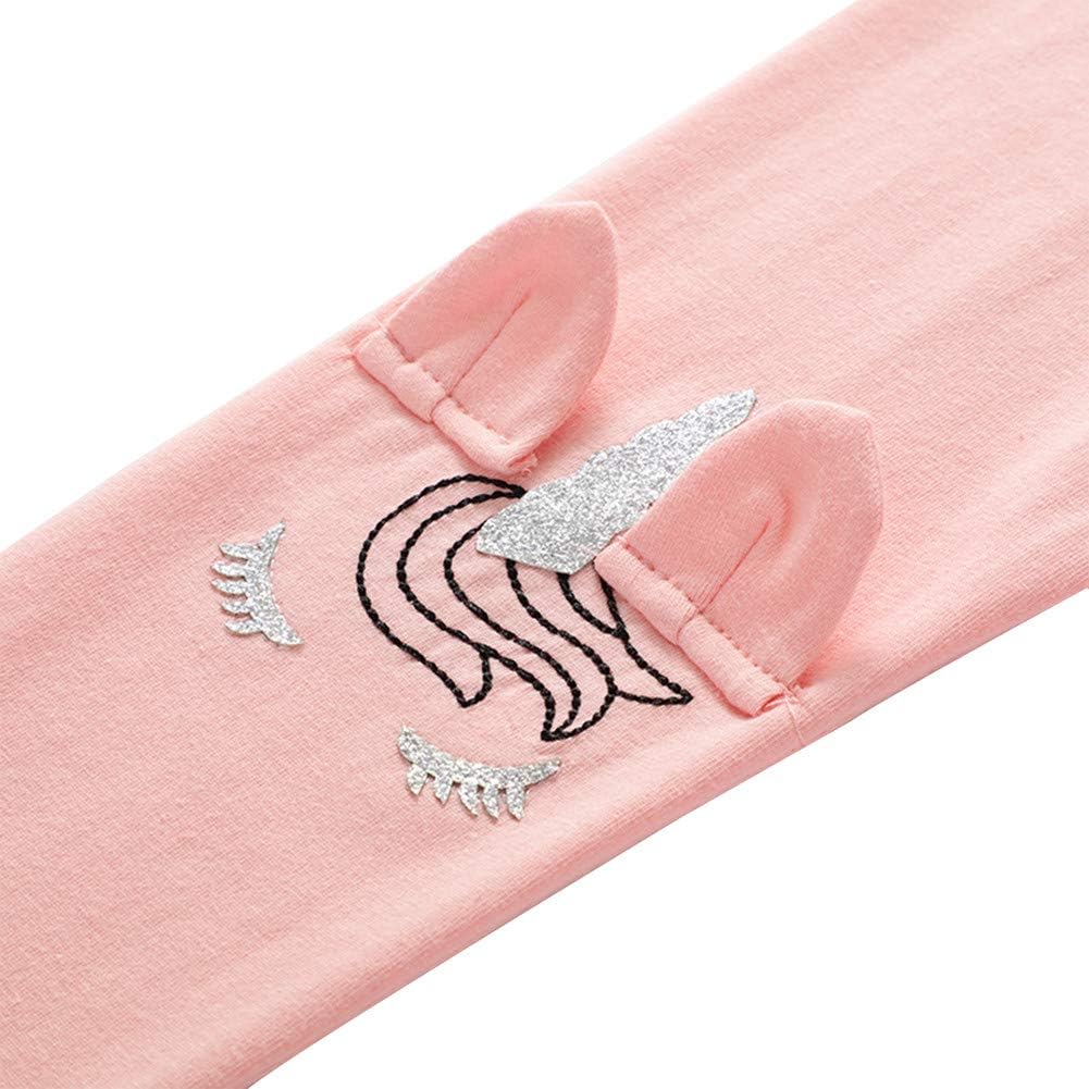 Cindy's aunt Little Girls Pants Cotton Comfy Athletic Pants Cute Animal Print 2 Pack for Sequin