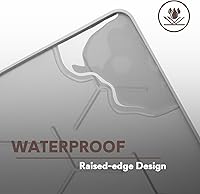 Vista 7 de Cat Mat for Litter Box, Large 34" X 22" Cat Litter Mat, Waterproof Silicone Pad for Floor, Gray Gris