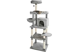 70.9 Inches Towering Cat Tree with Hammock Oasis