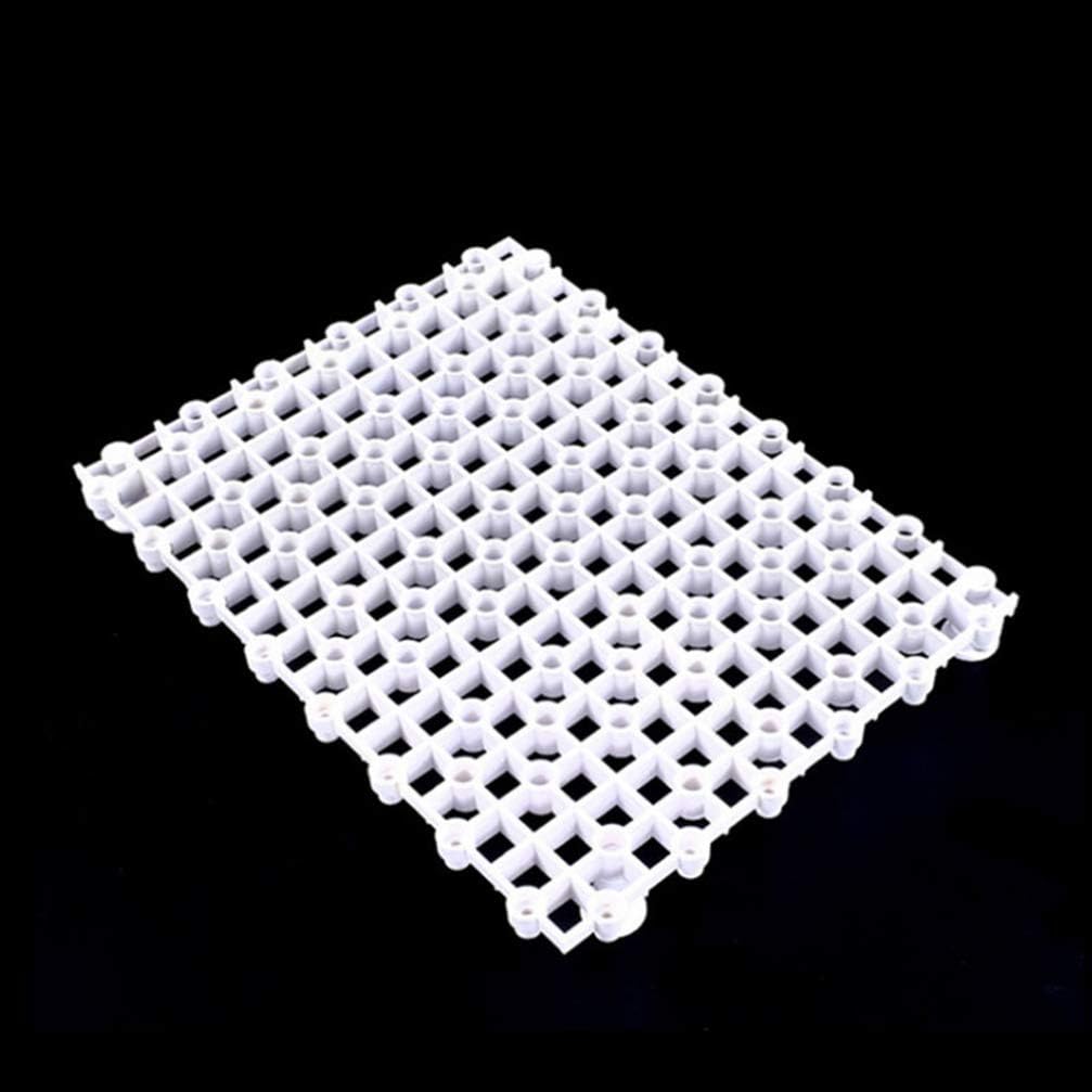 iplusmile 5pcs Aquarium Bottom Grid PVC Plate 40 Gallon Tank Fish Tank Divider Bottom Plate 5 Gallon Fish Tank Aquarium Divider Bottom Tank Stand Gravel Crawl White