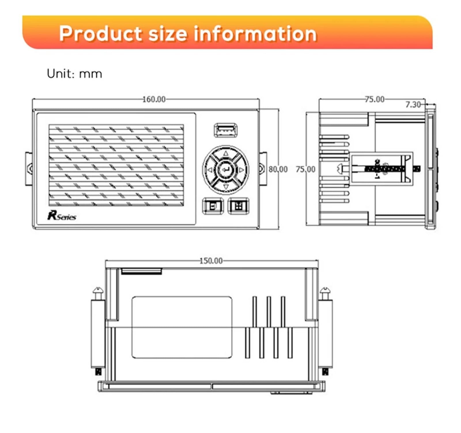 Echtzeit-Datenrekorder, Datenlogger, 4–20 mA USB, Druck, Temperatur, Strom, Spannung(1 Channel 220VAC)