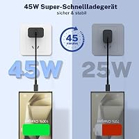 UCALMA 45W USB-C Gyorstöltő Samsung Galaxy S25/S24 + 2m Kábel 5