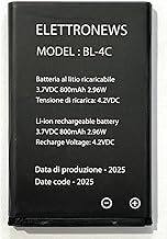 Replacement Battery for Qubo NEONW, 3.7V, Capacity and Performance as Original, 800mAh, New BL-4C Black