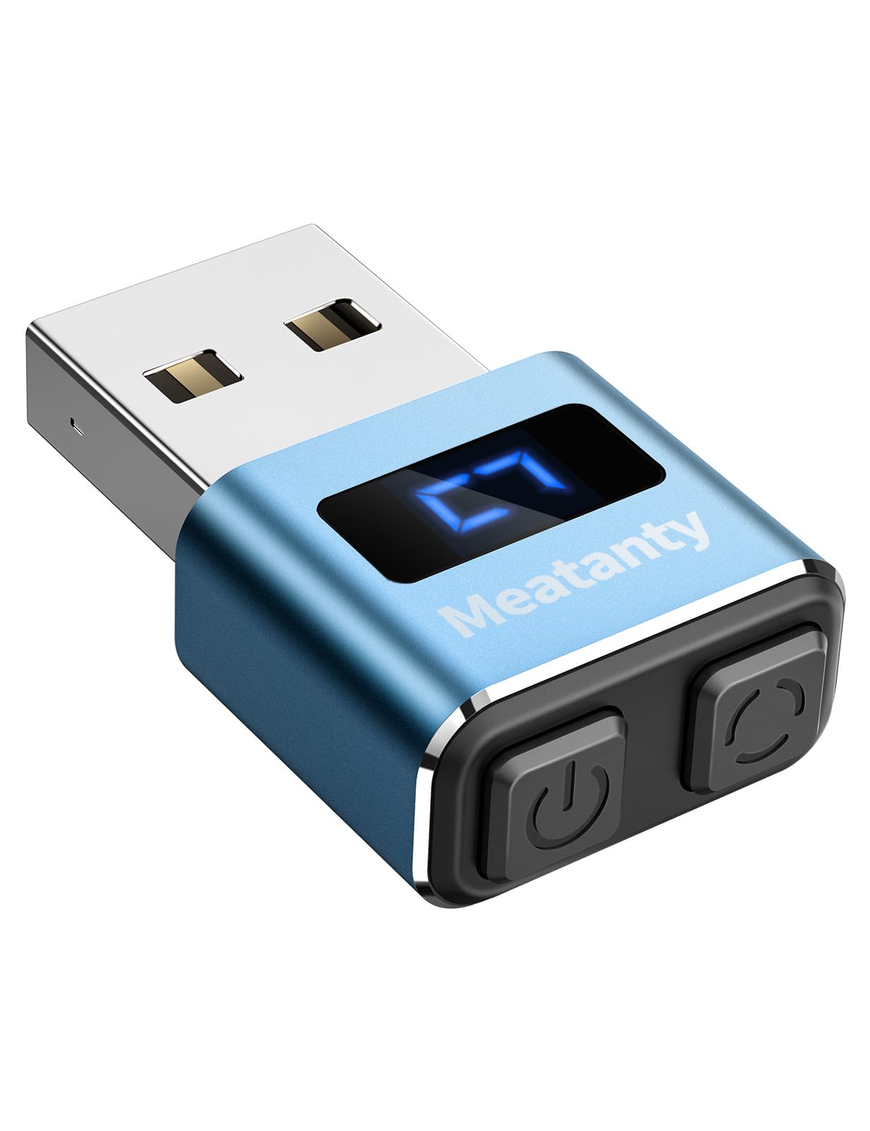 meatanty Metal Tiny Mouse Jiggler, USB Mover Undetectable, Auto Wiggler with Screen, 3 Modes Mouse Mover Device, Giggler Toggler Juggler Keep Computer