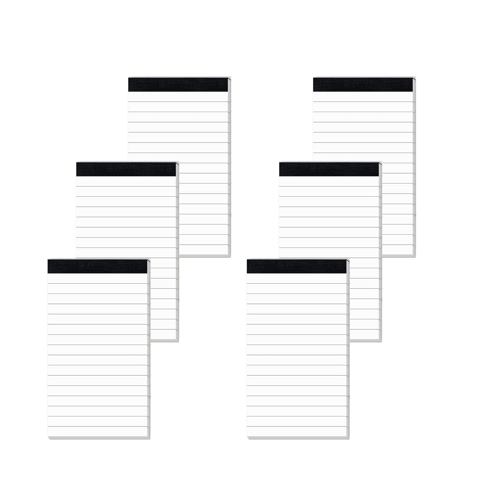 6 Pcs Note Pads Refills 3 x 5 inches Memo Small Notebook Writing Pads with 30 Sheets Each