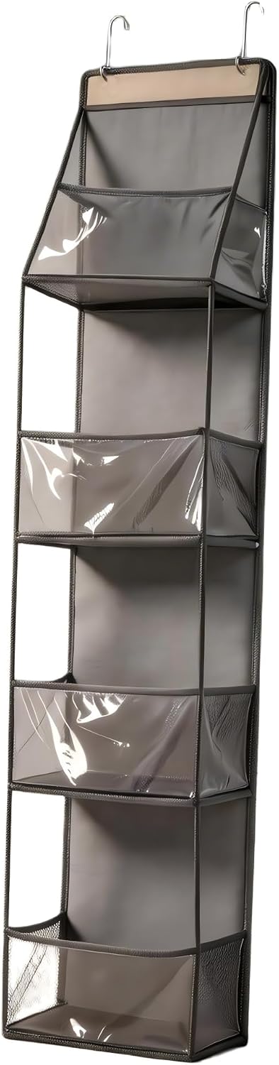 Purse Organizer Hanger Heavy Duty Organizer for Closet Thicken Metal Hooks Hand Bag Storage Purse Grey