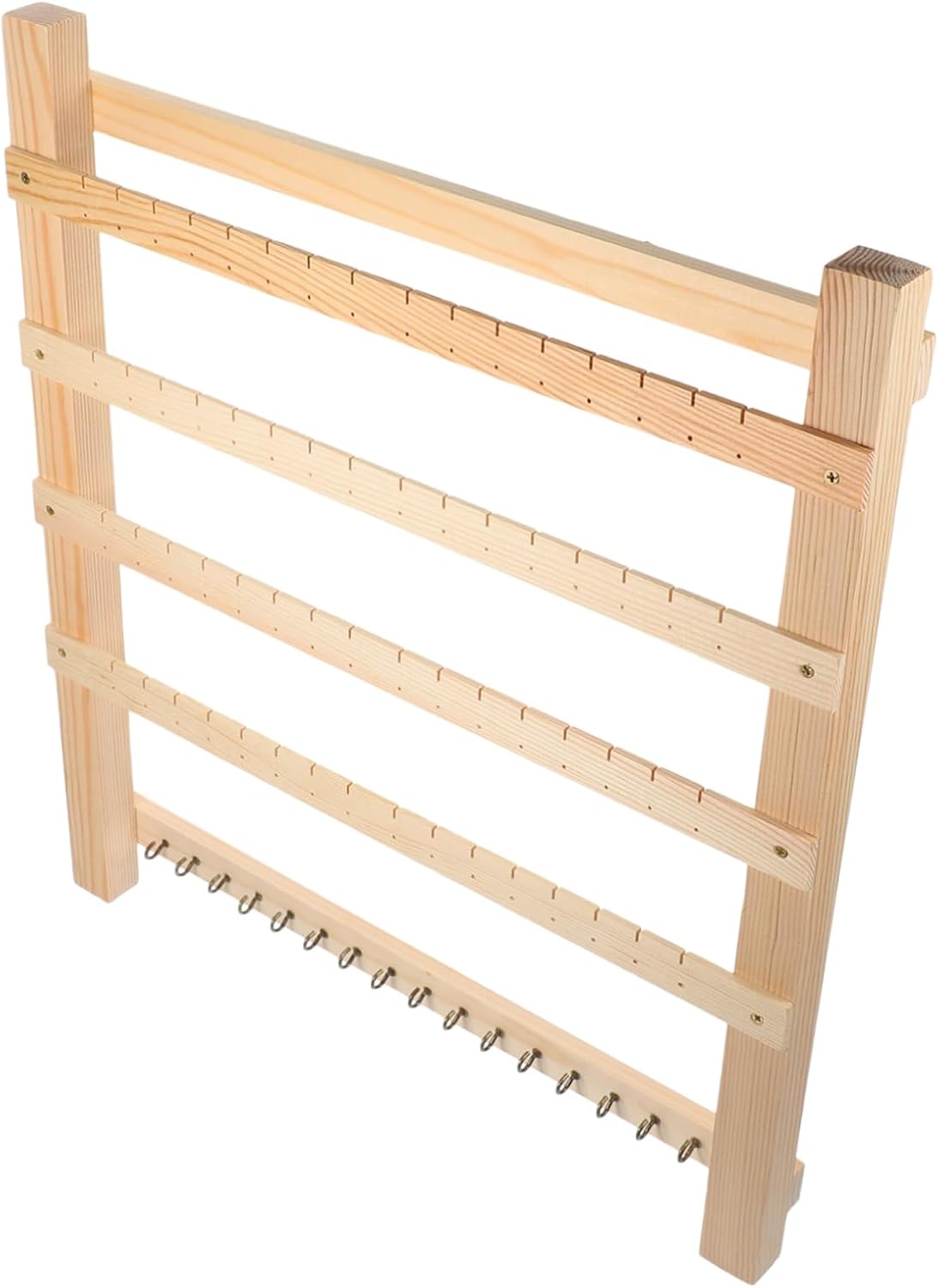 Levemolo Wall Hanging Earring Organizer Wood Display Rack for Jewelry