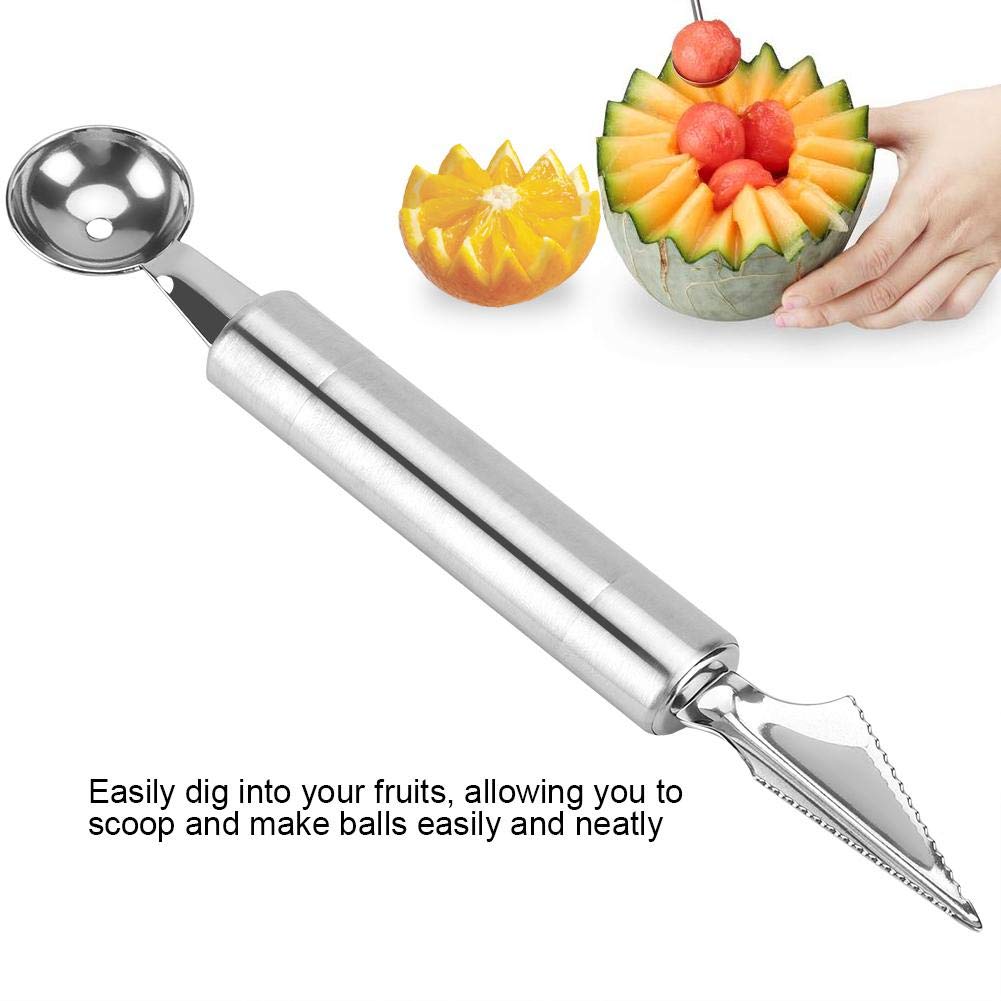 Set di strumenti per frutta | Strumento per intaglio di frutta in cucchiaio a sfera in acciaio inossidabile,Set di cucchiai per palline di melone, strumento per intaglio di frutta, forniture pratiche
