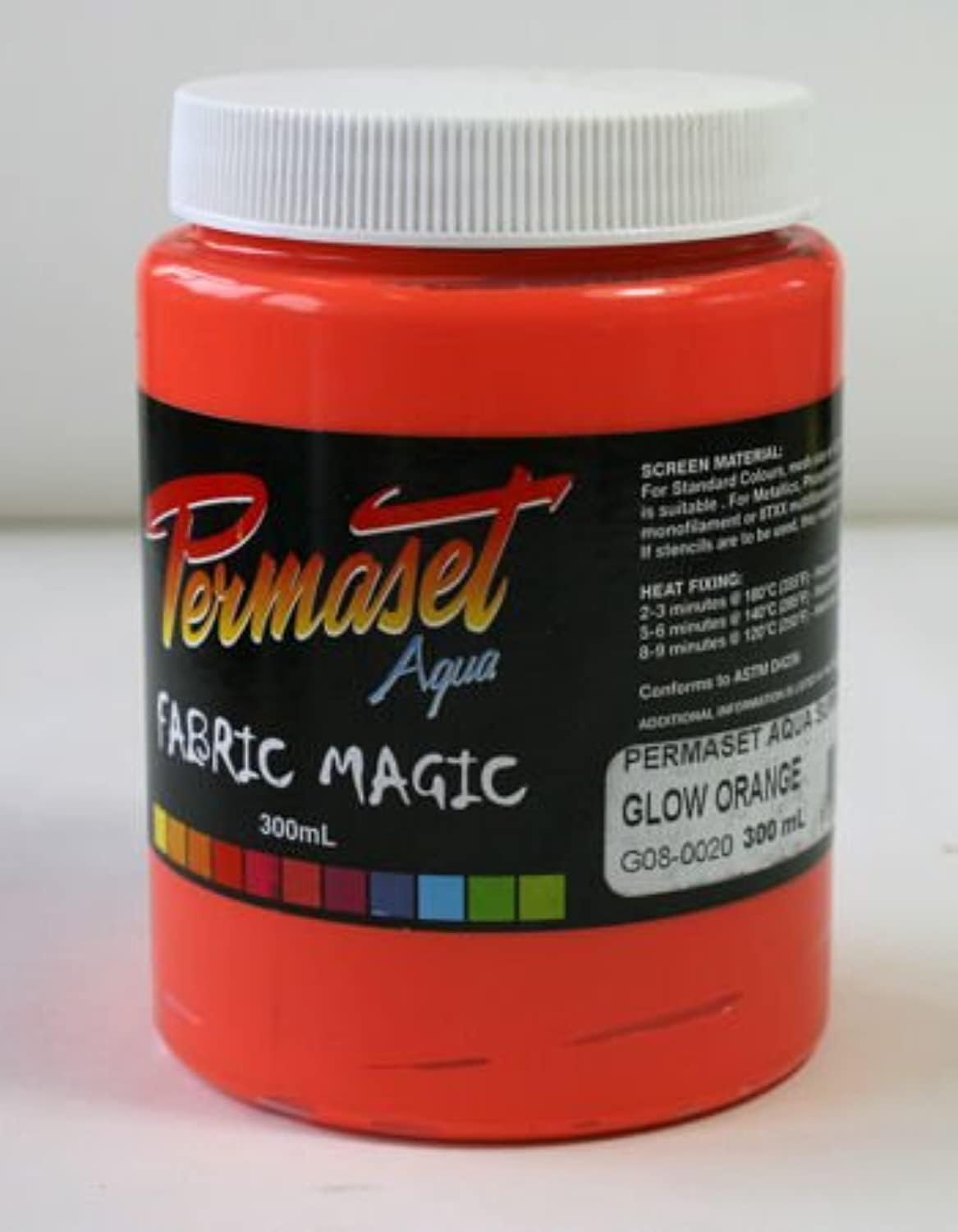 Permaset Aqua Standard 300ml Orange - Screen Printing Ink for Fabric - Ideal Screen Printing Kit for Home Office, Starter Kit, Fabric Paint, Screen Printer and Other Fabric Ink