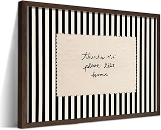 Minimalist Modern Framed Wall Art, Vintage There's No Place Like Home Ty...