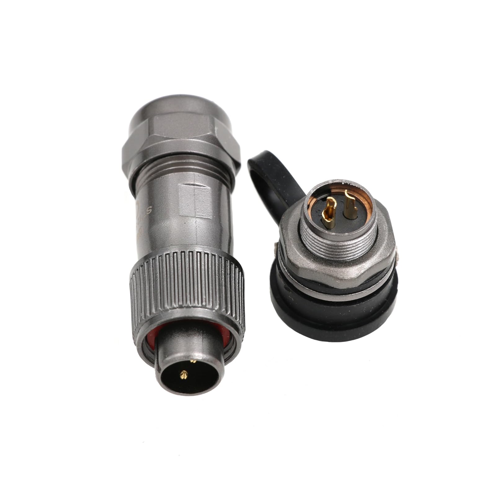 Weipu Connecteur fileté en métal IP67 ST12 2 broches 13 A 250 V 12 mm