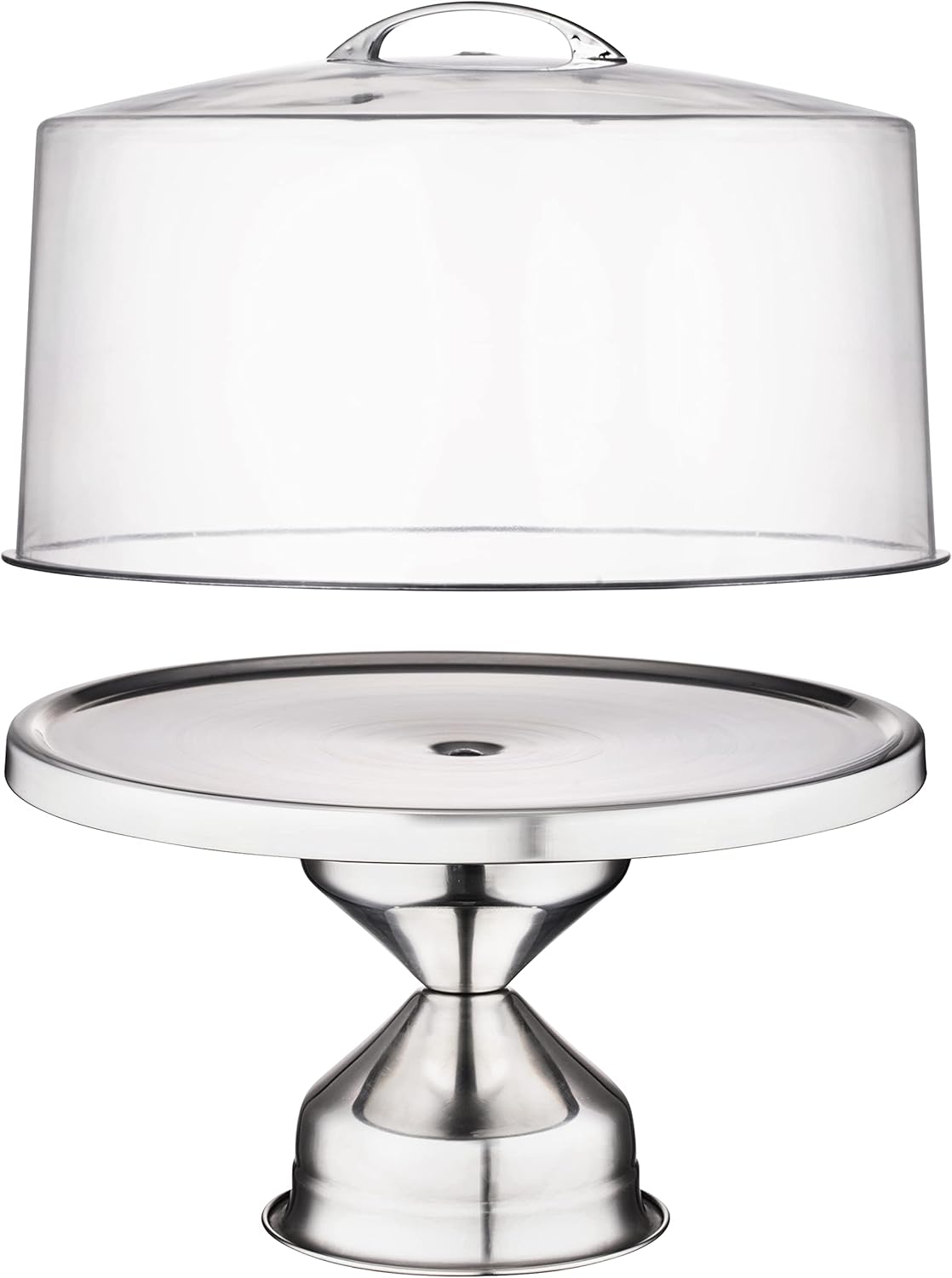 Tiger Chef 13" Cake Stand Stainless Steel with Dome and Pie Spatula