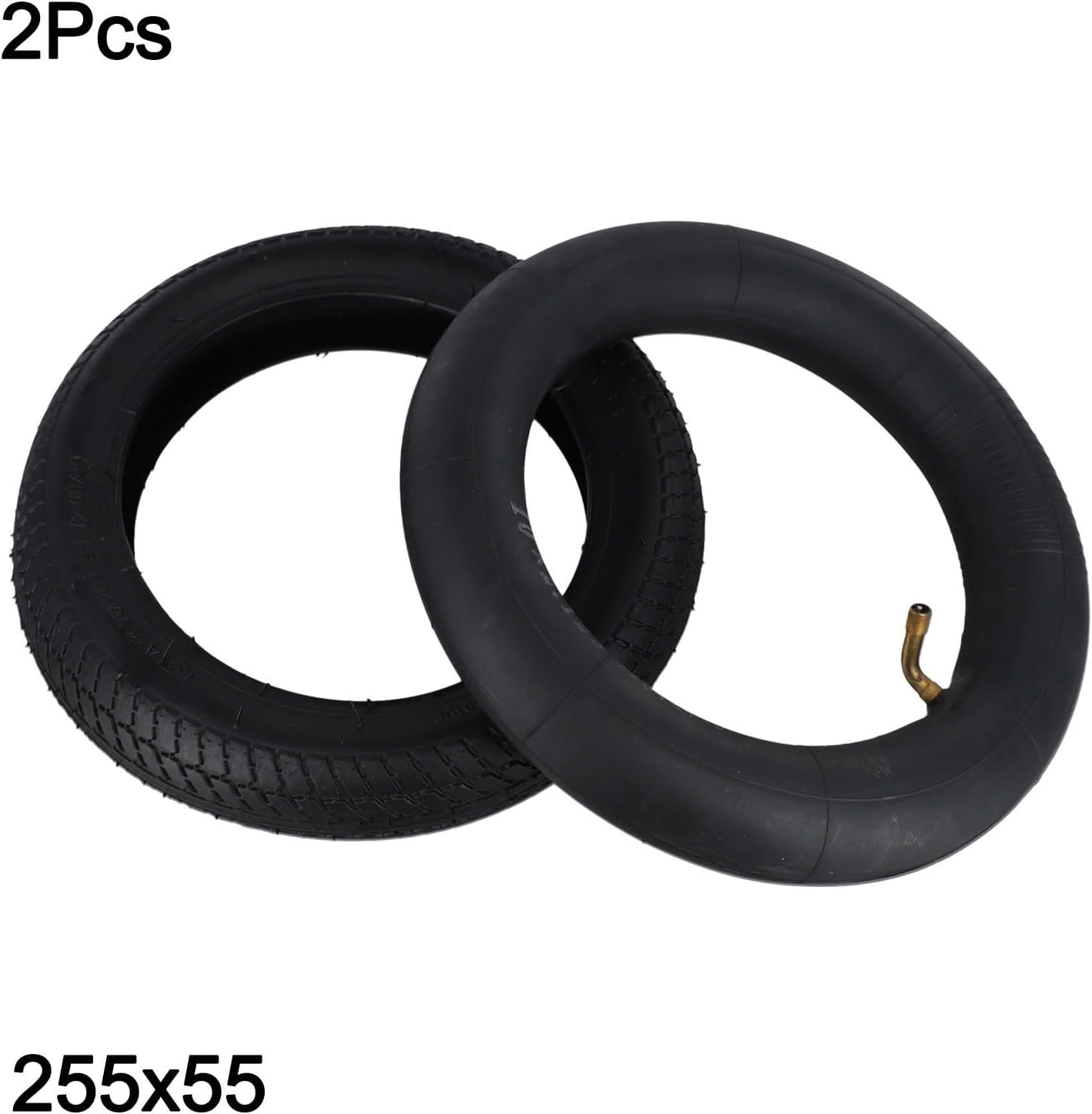 Electric Scooter Tires, 255x55 Anti-Skid Wear-Resistant Inner and Outer Tires, Child Three-Wheel Baby Hand Push Inner or Outer Tyre Bicycle Tire(Inner tues+Tyre)