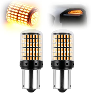 2Pcs PY21W 581 LED Indicator Bulbs 1156 BAU15S Canbus Error Free