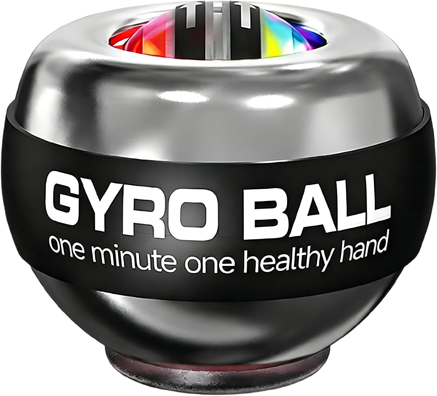 6-Color LED Gyro Wrist Ball – Auto-Start Forearm Exerciser for Grip Strength, Muscle Training, and Office Stress Relief