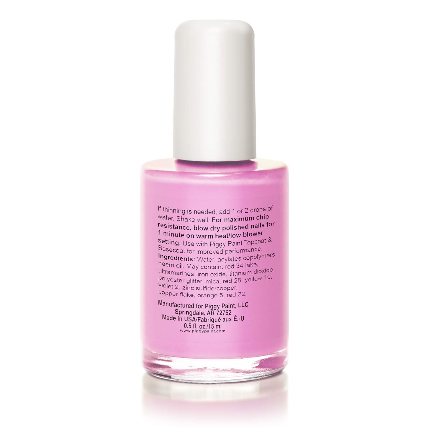 Piggy Paint 100% Non-toxic Girls Nail Polish - Safe, Chemical Free Low Odor for Kids - Pinkie Promise - Great Stocking Stuffer for Kids
