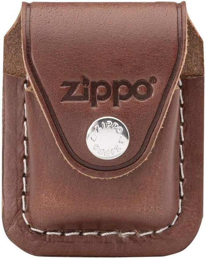 Leather Lighter Pouch w/Clip, Brown