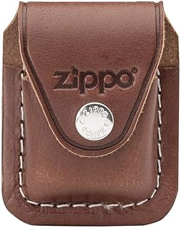 Zippo Brown Lighter Pouch with Clip, Brown, LPCB