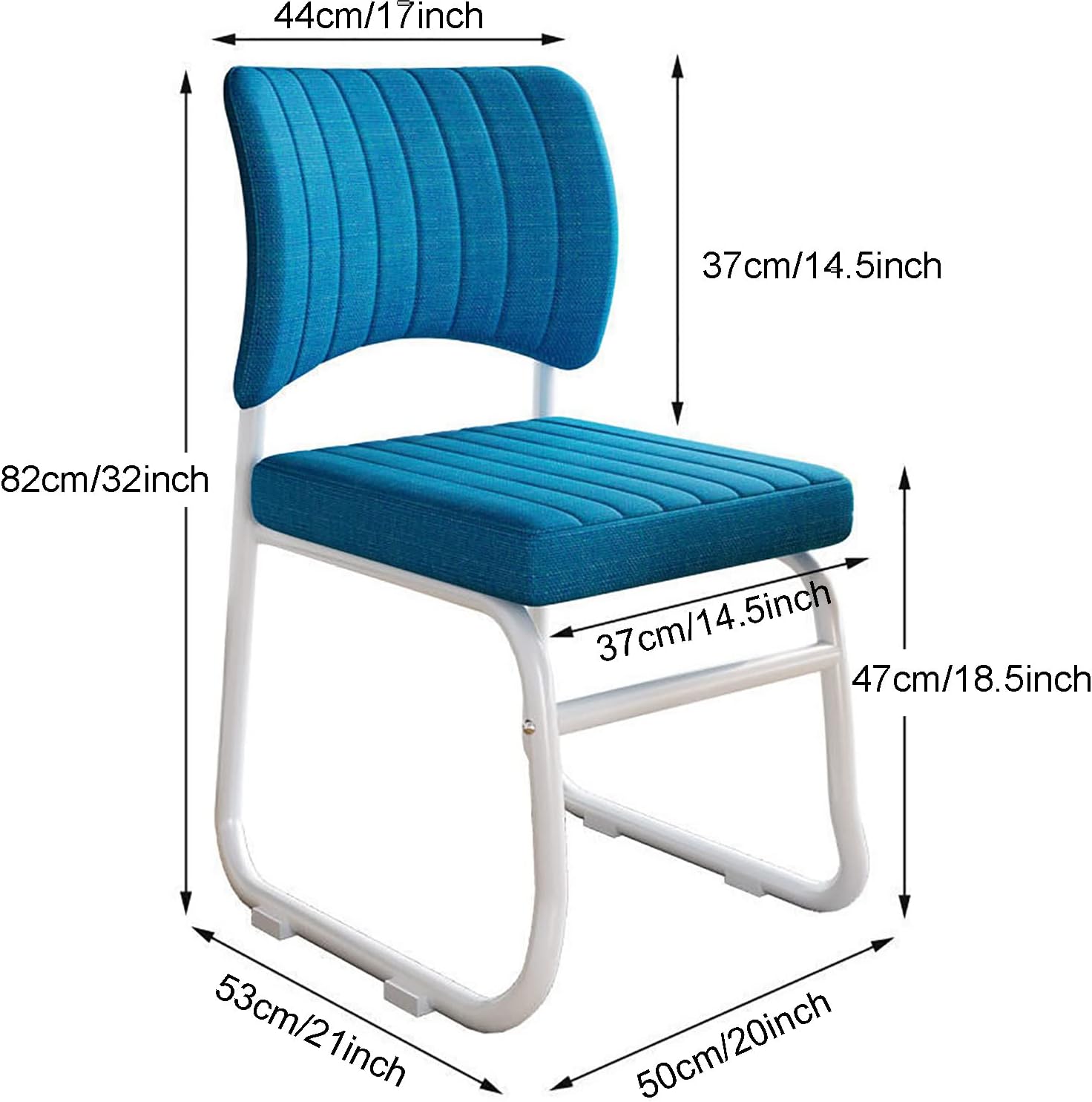 Office Guest Chair, No Wheels Desk Chair with Sled Base,Ergonomic Conference Room Chair Armless Reception Chair Mid Back Waiting Room Chair (50x53x82cm(20x21x32), Red2)