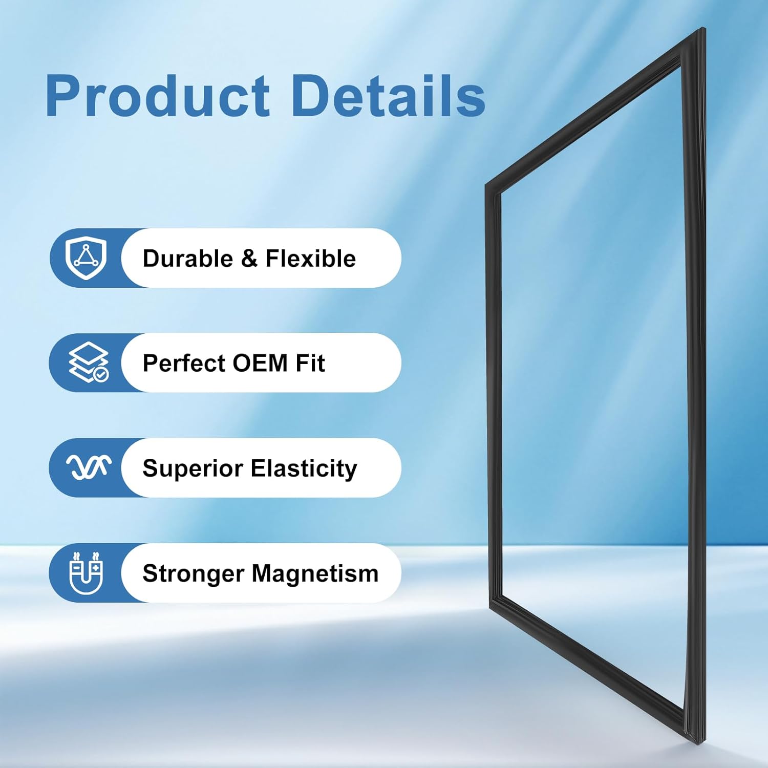 Upgraded 242193212 Refrigerator Door Gasket, Freezer Door Seal Replacement Compatible With Kenmore Frigidaire Crosley Westinghouse Replaces AP5806924, 3513466, PS9493822, EAP9493822
