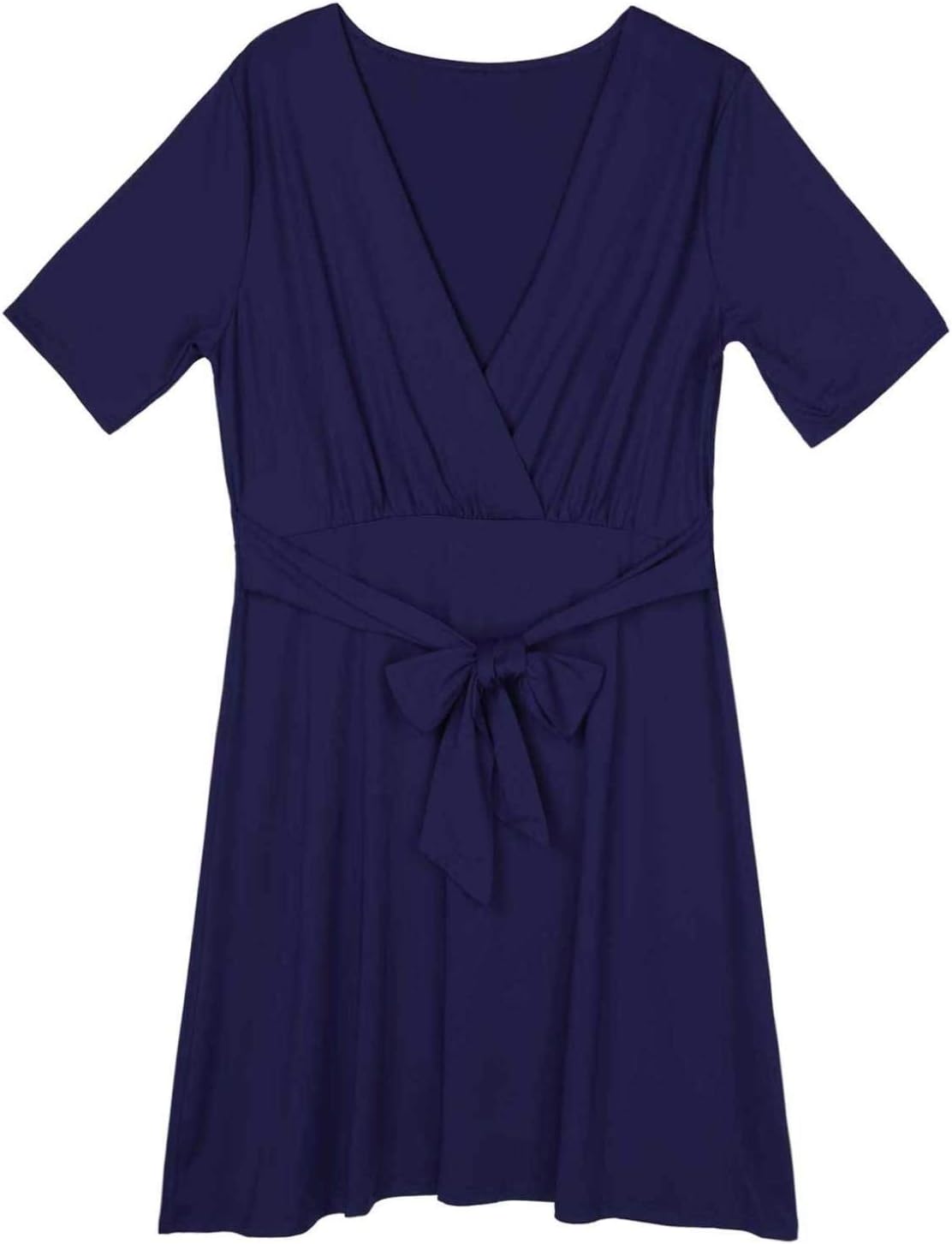 Alvivi Women's V-Neck Wrap Maternity Dress Baby Shower Party Photography Props Nursing Pregnancy Casual Clothes Gowns