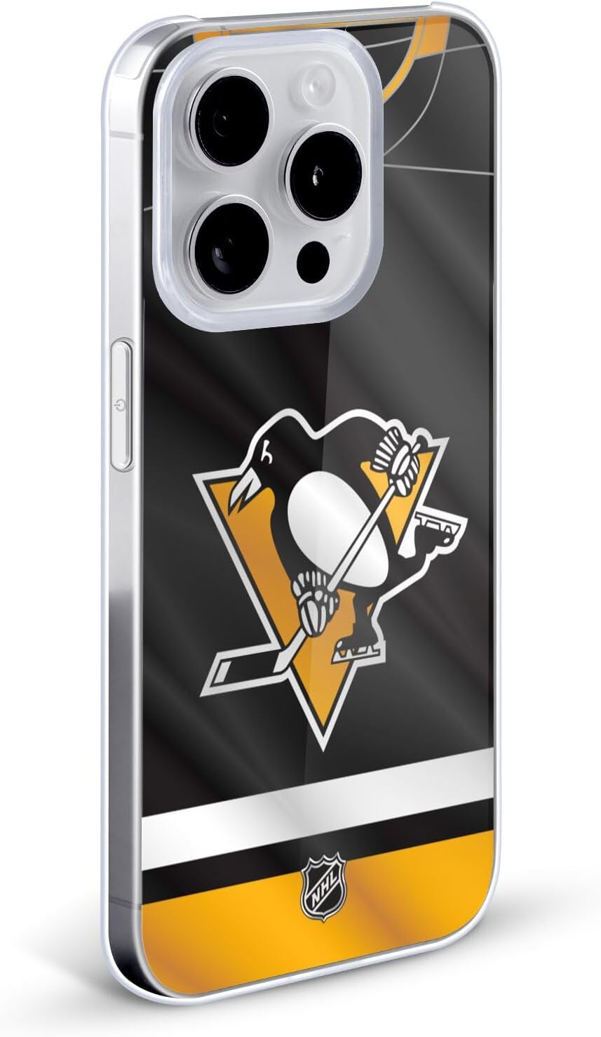 Head Case Designs Officially Licensed NHL Jersey Pittsburgh Penguins Hard Back Case Compatible with Apple iPhone 14 Pro Max