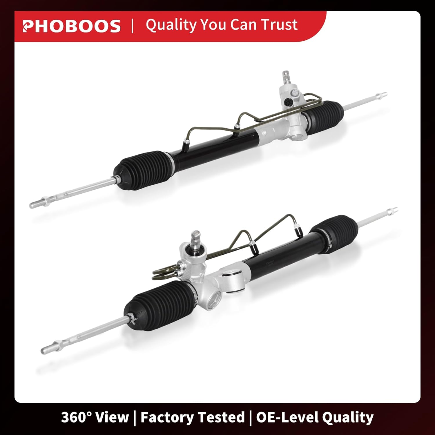 PHOBOOS Hydraulic Power Steering Rack and Pinion Assembly Compatible with Nissan Sentra 2000-2006 L4 1.6L/1.8L/2.0L, New Unit, Leak Resistance, Direct Fit, Ref. 26-3018【Rack length: 46.97 inches】