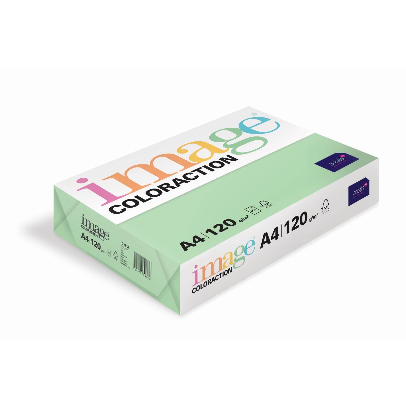 Image Coloraction A4 Coloured Paper (A4 210mm x 297mm) 120gsm Forest (Pale Green) - 250 Sheets