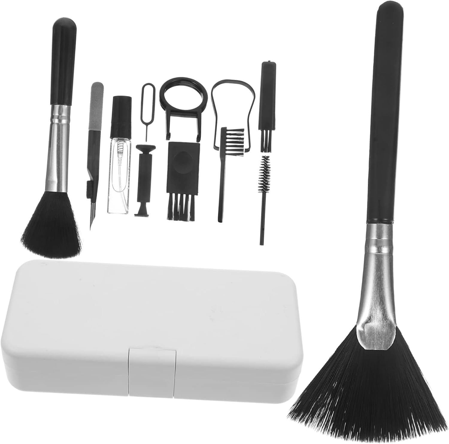 GLEAVI 3sets Earphone Cleaning Kit Storage Box Portable Electronics for Headphones Keyboards and Laptops Essential Dust Removal Tools for