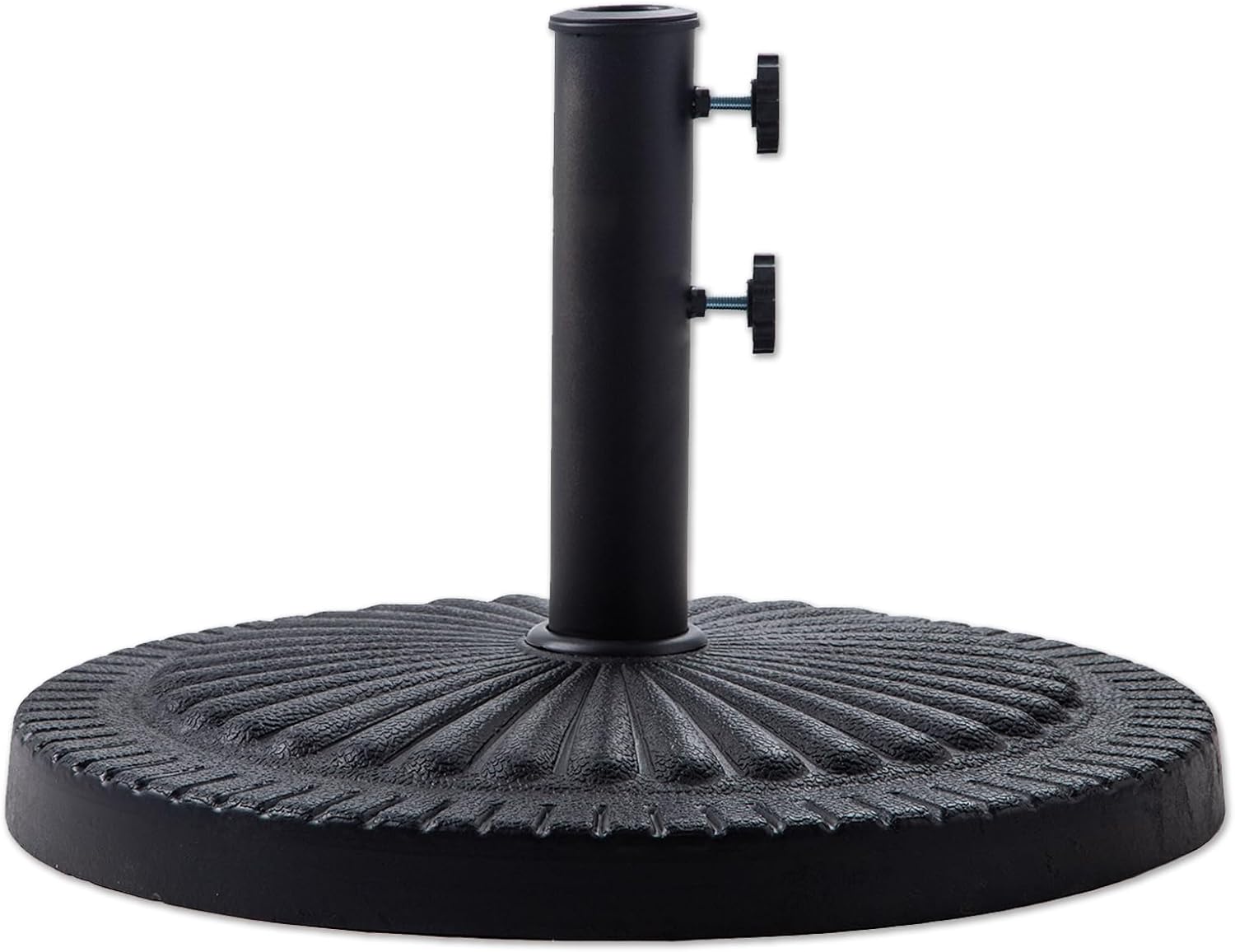 Helios&Hestia 40 lb Heavy Duty Round Resin Patio Umbrella Base Stand Weight for Outdoor Market Table Umbrella, Black 40lb Black