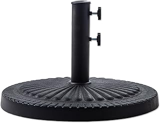 40 lb Heavy Duty Round Resin Patio Umbrella Base Stand Weight for Outdoor Market Table Umbrella, Black