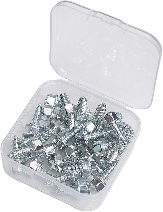 Raprance Wading Boot Studs, 30-Pcs Steel Hex Head Cleats, Cross Screw Design for Rubber and Felt Soles