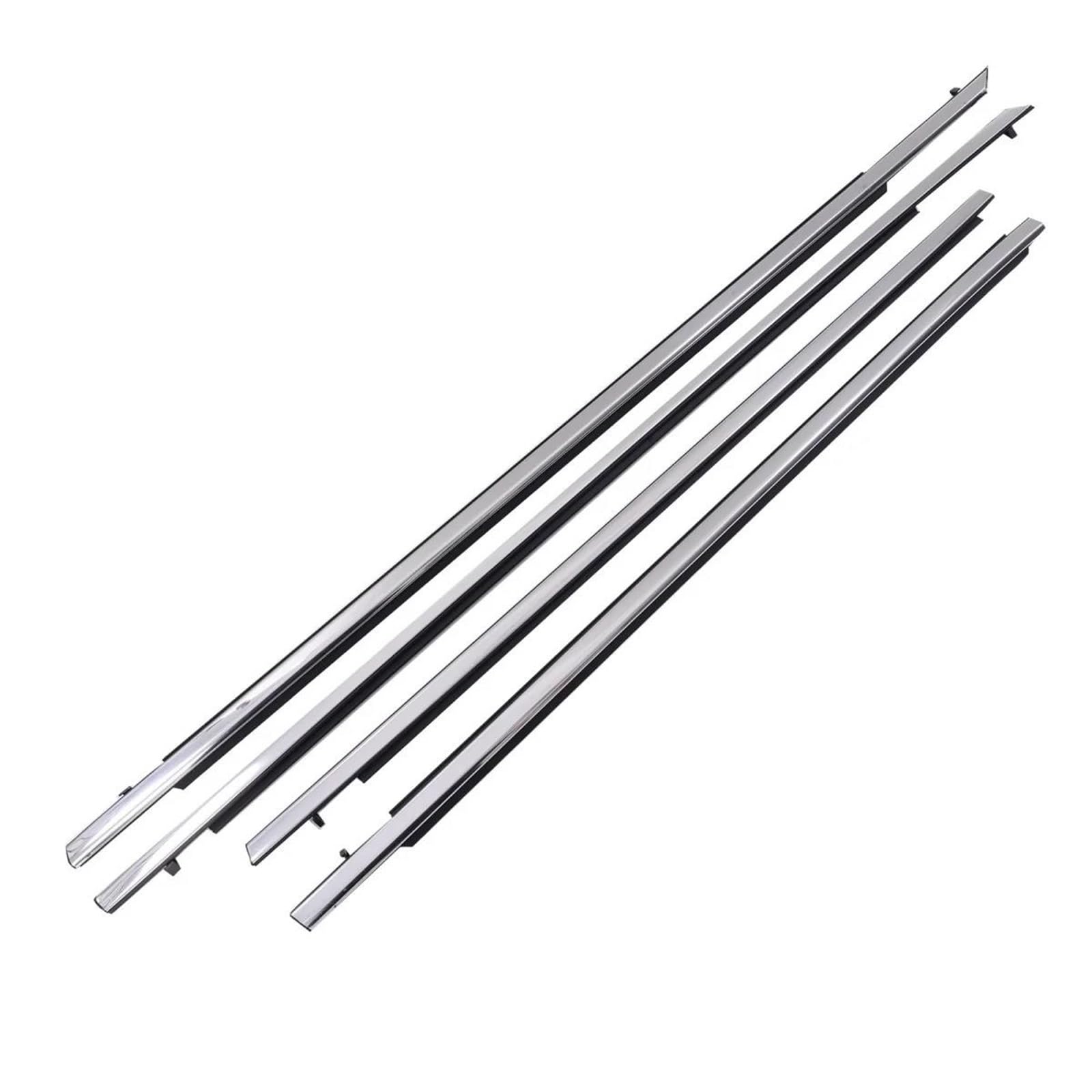 Ujnheq One Color 4Pcs Car Window Weatherstrip Chrome For Toyota For Crown 2016+ 75720-0N030 75710-0N030 75740-0N030 75730-0N030 Insulation Seal